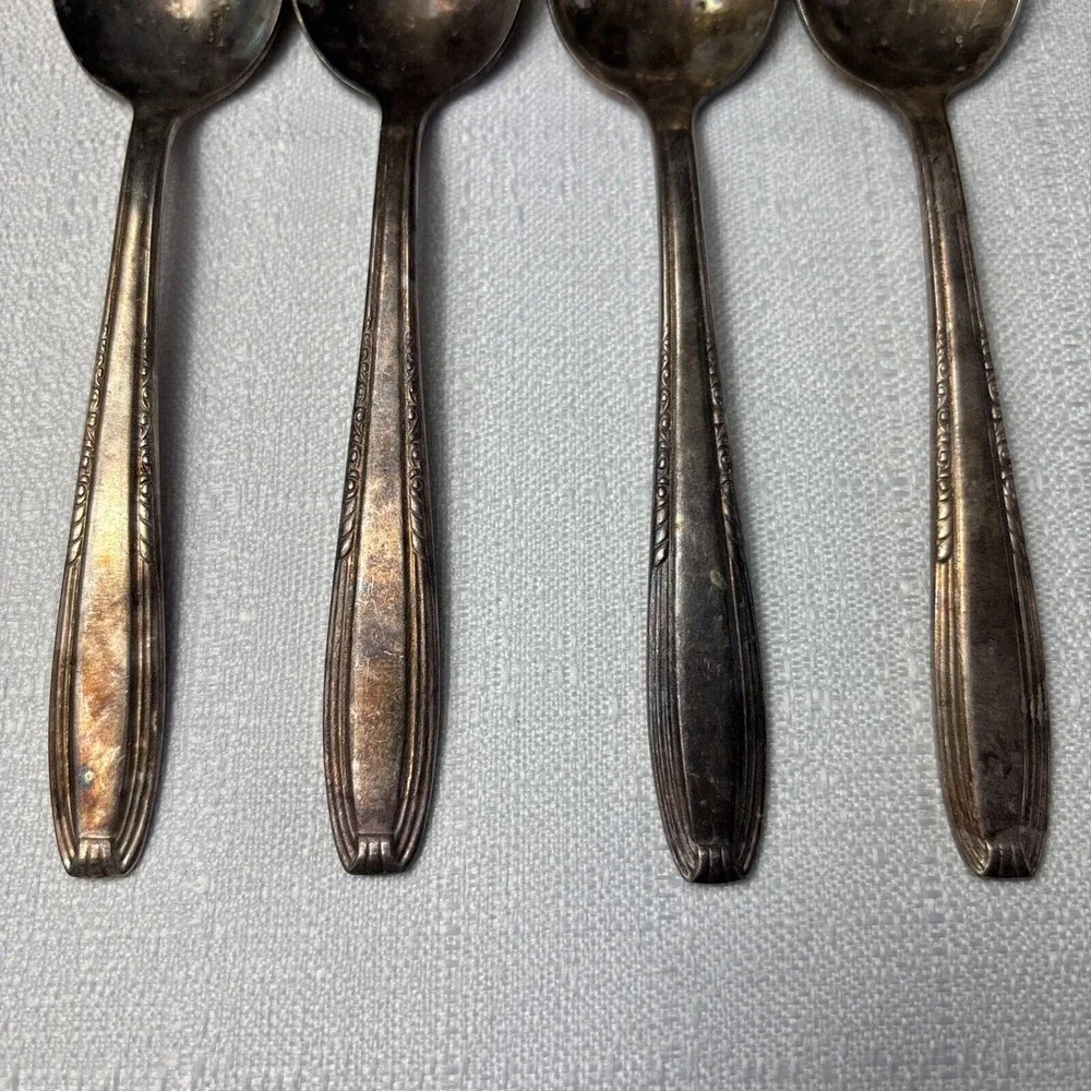 4 Harmony House SERENADE‎ Wallace Silver Plate Teaspoons Silverware